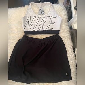 Nike work out tank and skirt